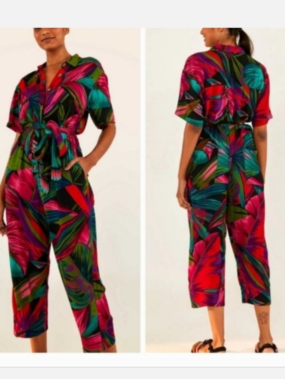 Farm Rio Leaves Jumpsuit